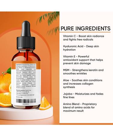Vitamin C Hyaluronic Acid Serum for Face | Anti Aging, Dark Spot, Wrinkle, Acne Scar Treatment - Buy Online on GoSupps.com