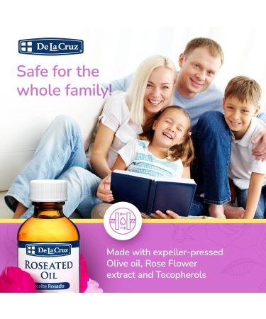 De La Cruz Roseated Oil - Natural Ear Wax Softener Blend with Rose Flower Extract - Ear Wax Aid - Made in The USA - 2 Fl Oz Roseated 2 Fl Oz (Pack of 1) - Buy Online on GoSupps.com