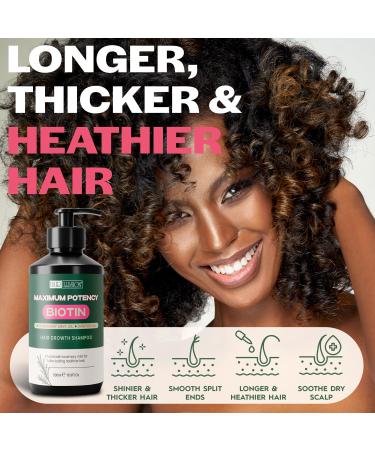 Hair Illusion Maximum Potency Biotin Shampoo | Rosemary & Castor Oil | Natural Sulfate Free for Hair Loss & Thinning Hair - International Shipping Available - Buy Online on GoSupps.com