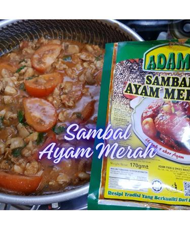 Adami Muar Sambal Ayam Merah 170g Each Halal Expiry: 16th May 2025 - Buy Online on GoSupps.com