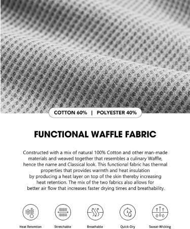 CQR Men's Thermal Underwear Pants - Midweight Waffle Knit Long Johns for Winter Cold Weather - 2 Pack with Fly, Light Grey/Natural, X-Large - Buy Online on GoSupps.com