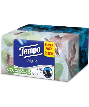 Tempo Original Tissues Mega Pack - 6 x 2 Boxes (80 Tissues Each) | Ideal for Home & Travel | International Shipping Available - Buy Online on GoSupps.com