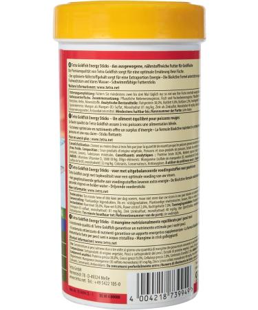 Tetra Goldfish Energy Sticks - Nutrient-Rich Fish Feed for Goldfish & Cold Water Fish (250 ml Can Pack of 2) - Best International Shipping - Buy Online on GoSupps.com
