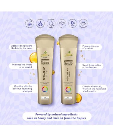 Naissant Professional Hair Treatment Mask - Blond Pearl Perla Beige - Color Depositing, Intensifier, Tone Correcting - Salt, Paraben, Ammonia-Free - Buy Online on GoSupps.com
