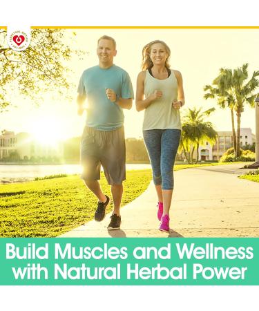 Natural Muscle Support Supplement - Herbal Recovery & Builder for Men & Women | Premium Formula for Growth Sleep & Cramp Relief | 120 Veggie Capsules - Buy Online on GoSupps.com