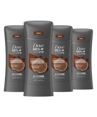 Dove Men+Care Antiperspirant Stick for Men Cedarwood & Tonka Beans 4 Count 48-Hour Sweat Protection Men's Fragrance Naturally Derived Plant Based Moisturizing Antiperspirant 2.6 oz - Buy Online on GoSupps.com