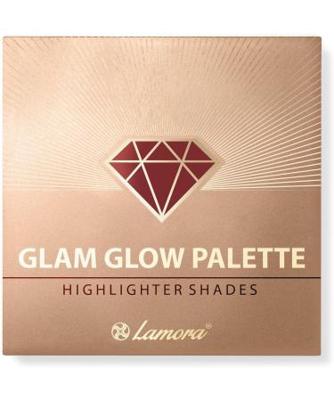 Highlighter Makeup Palette Face Powder Kit - With Mirror For Light To Medium Dark Skin - 4 Highly Pigmented Shimmer Colors For Highlighting and Contouring - Vegan Cruelty Free And Hypoallergenic Gold - Buy Online on GoSupps.com