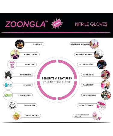 ZOONGLA Black Nitrile Disposable Gloves - Extra Strength Odour-Free Latex-Free & Powder-Free Chemical Resistant. Gants Large Black - Buy Online on GoSupps.com