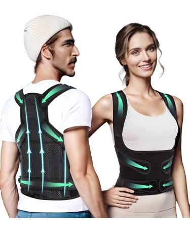 Back Posture Corrector Women and Men Adjustable Back Straightener Scoliosis Back Brace Upper and Lower Back Pain Relief