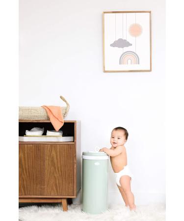 Ubbi Steel Trap Diaper Pail - Award-Winning Bagless Modern Design in Sage Green - Must-Have for Eco-Friendly Parenting - Buy Online on GoSupps.com