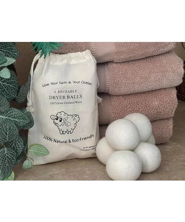 Shop All-Natural Wool Dryer Balls - Eco-Friendly Laundry Fabric Softener Alternative (6 Balls - Buy Online on GoSupps.com