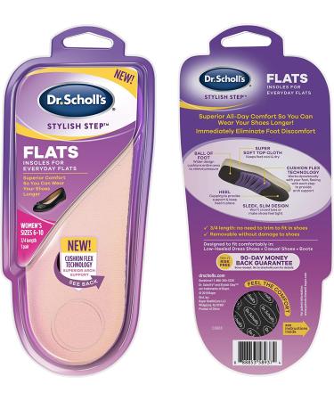 Dr. Scholl's Cushioning Insoles for Women's Everyday Flats, Low Heels, Dress & Casual Shoes, Boots - Sizes 6-10 - Buy Online on GoSupps.com