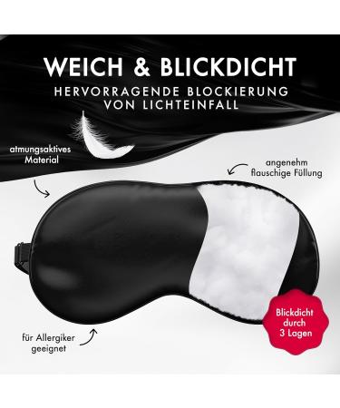 liebesfreunde 100% Real Silk Eye Mask - Comfortable Sleep Mask for Men & Women - Soft Blindfold in Black - Buy Online on GoSupps.com
