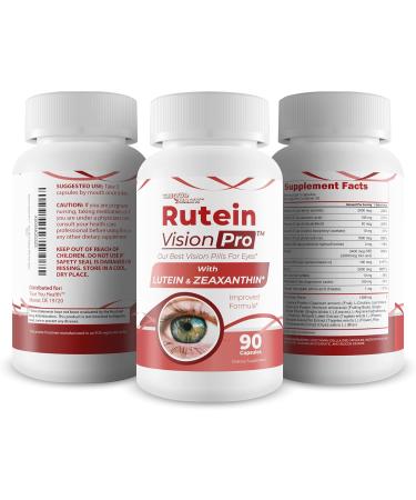 Rutein Vision Pro - Our Best Vision Pills For Eyes - Vitamin A Vision Capsules - Vision Improvement Pills - Rutein Supplement For Eyes - Rutein Eyebright Eye Red Root Hack For Retina Clear Ocular Clog - Buy Online on GoSupps.com