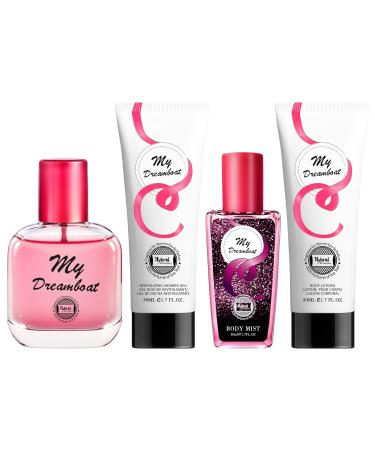 HyBrid & Company My Dreamboat 4Pcs Gift Set For Women 50ml-Perfume+50ml-Mist+50ml-Bodylotion+50ml-Shower Gel - Buy Online on GoSupps.com