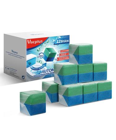 Vacplus WC Cleaner Duo-Active Cleaning Cubes for Water Tanks 12 Pieces Extra Strong Prevents Limescale & Dirt Green - Buy Online on GoSupps.com