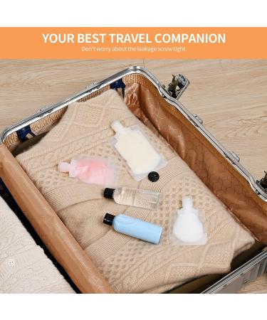 5 Pack 3.4oz Clear Plastic Squeeze Bottles & 3 Refillable Travel Pouches - TSA Approved for Cosmetics - Labels Included - Buy Online on GoSupps.com