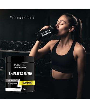 Bandini Pure LGlutamine Powder Amino Acid useful for intense training and for muscle mass and strength 100 Vegan Glutamine POWDER Gym and Training 300g Packaging - Buy Online on GoSupps.com