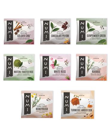 Numi Organic Tea Variety Pack - 16 Count Box of Black, Green, White, Pu-erh, Mate, Chai, Rooibos & Herbal Teas - Buy Online on GoSupps.com