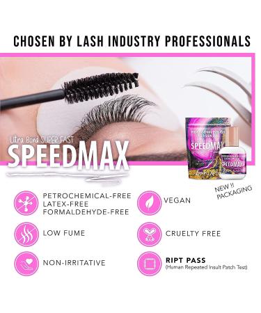 SPEEDMAX Eyelash Extension Glue | 0.5-1 Sec Dry Time | 8 Weeks Retention | Black Adhesive 10ml - Buy Online on GoSupps.com