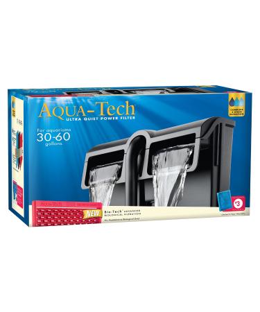 AQUA-TECH Power Filter For Aquariums, 3-Stage Filtration (Packaging may vary) 30 to 60 Gallon Filter