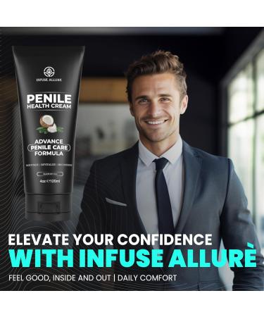 Premium Penile Health Creme - Deep Hydration & Skin Support | Anti-Chafing Moisturizer with Vitamins (4oz/120ml - Buy Online on GoSupps.com