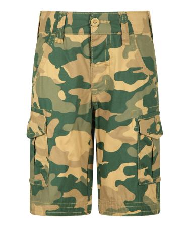 Mountain Warehouse Printed Kids Cargo Shorts -100% Cotton Summer Pant 13 Years Light Beige (Camo)