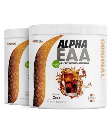 Alpha EAA powder 2x462g cola - incredibly delicious EAA drink powder all 8 essential amino acids vegan Eaas amino acids/amino workout drink optimal value made in germany cola 924 g (2 Pack)