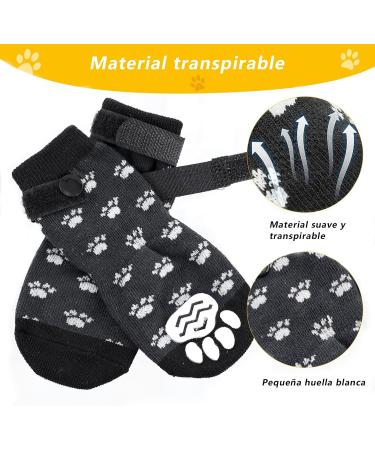 Anti Slip Paw Protectors Dog Socks Non-Slip Dog Socks with Adjustable Straps Traction Control for Indoor on Hardwood Floor Wear Dog Paw Protection for Small to Large Senior Dogs Prevent Scratching (M) - Buy Online on GoSupps.com