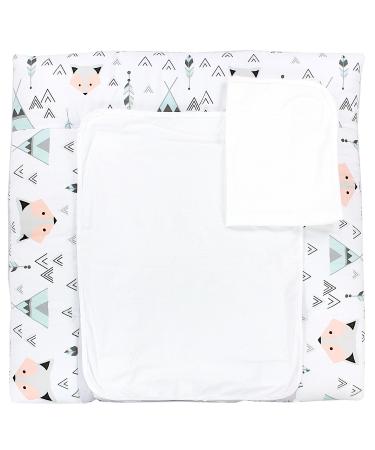 Tuptam changing pad incl. 2 terry moves Model Mar02579 color: gray / fox MINT size: 70 x 70 cm gray / fox mint 70x70 cm (1 Pack)