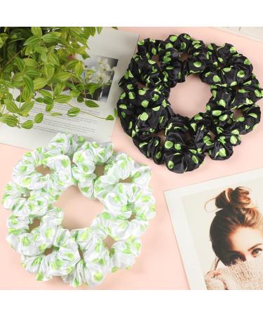 Xunyee 20 Pcs Tennis Hair Ties - Elastic Scrunchie Rounds in Chiffon White and Black | No Crease Hair Accessories for Girls, Women, Tennis Players - Buy Online on GoSupps.com