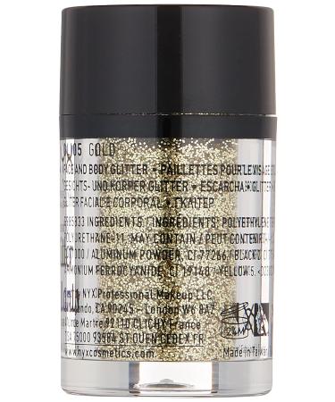 NYX Cosmetics Gold Face & Body Glitter - Sparkle and Shine All Day! - Buy Online on GoSupps.com