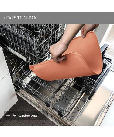 Reopet Silicone Pet Feed Mat - Waterproof Dog & Cat Mats with Elevated Edges - 47 x 30 cm Light Salmon - Ideal for Mess-Free Feeding - Buy Online on GoSupps.com