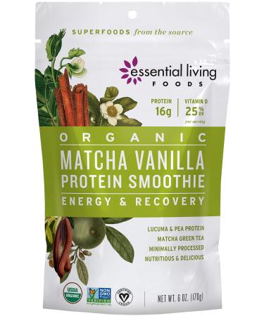Matcha Vanilla Protein Smoothie - Essential Living Foods - 6oz Pouch