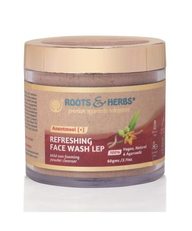 ROOTS AND HERBS Ayurvedic Face Wash Lep - 100% Vegan Anantmool Refreshing Facial Cleanser (2.11oz) | Natural Non-Foaming Treatment for Radiant Skin - Buy Online on GoSupps.com