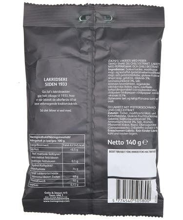 Ga-Jol Salt Liquorice Chili & Pepper - 140g Pack of 5 | International Shipping - Buy Online on GoSupps.com