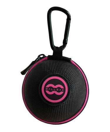Ballsak Sport - Pink/Black - Clip-on Cue Ball Case, Cue Ball Bag for Attaching Cue Balls, Pool Balls, Billiard Balls, Training Balls to Your Cue Stick Bag Extra Strong Strap Design!**