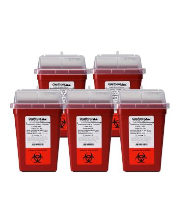 OakRidge Products 1 Quart Size (Pack of 10) | Sharps Disposal Container