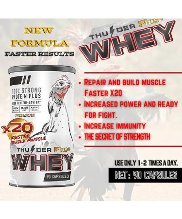 Rooster Booster Faster X3 - 90 Capsules| Premium Whey Protein & Vitamins | Health Supplement for Muscle Gain & Strong Hens | International Shipping - Buy Online on GoSupps.com