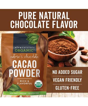 Organic Unsweetened Cacao Powder 907g - Rich Dark Chocolate Flavor for Baking & Smoothies | Non-GMO, Vegan & Gluten-Free - Buy Online on GoSupps.com