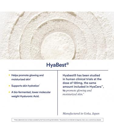 Ritual HyaCera Skin Supplement for Wrinkle Support with Hyabest and Ceratiq for Skin Hydration Support Hyaluronic Acid 30 Capsules - Buy Online on GoSupps.com