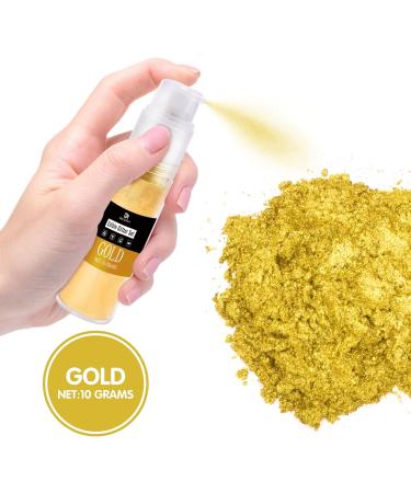 Edible Glitter Spray - 10g Luster Dust Edible Food Grade Colouring Glitter Shimmer Dust Powder Metallic Colour Dusting Powder for Cake Decorating Baking Drinks Fondant Candy Cookie (Gold) - Buy Online on GoSupps.com