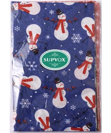 Supvox Christmas Cotton Fabric Squares 10Pcs - DIY Quilting & Sewing Crafting - 7.8x9.8inch - Buy Online on GoSupps.com