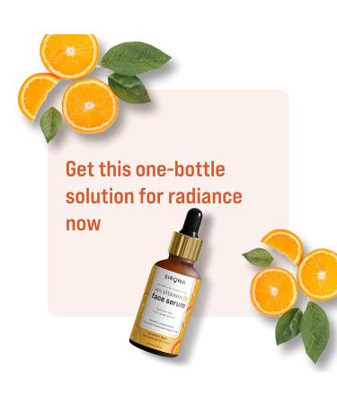 Sirona 20% Vitamin C Face Serum - Repair Skin Damage Heal Dark Spots & Radiant Skin - 30 ml | Niacinamide Gotu Kola & Tasmanian Pepper for Men & Women - Buy Online on GoSupps.com