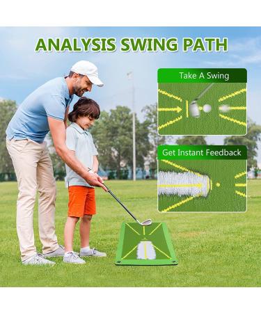 Golf Training Mat for Swing Detection | Premium Impact Mat for Path Feedback | Advanced Golf Hitting Mat - Indoor/Outdoor Use | Golf Practice Aid Set - Buy Online on GoSupps.com