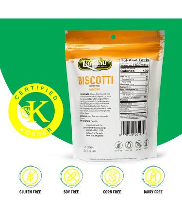 Landau Gluten Free Biscotti | 6.3 oz Almond Biscuits - Dairy, Soy, Corn Free - Buy Online on GoSupps.com