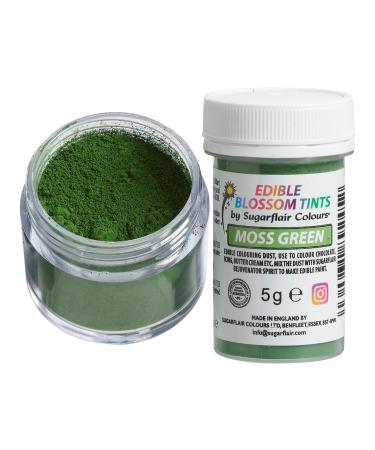 Sugarflair Moss Green Food Colouring Powder Dust Use on Cake Surfaces Decorations or Colour Sugarpaste Fondant Icing Chocolate Buttercream Royal Icing Macarons and More! - 5g