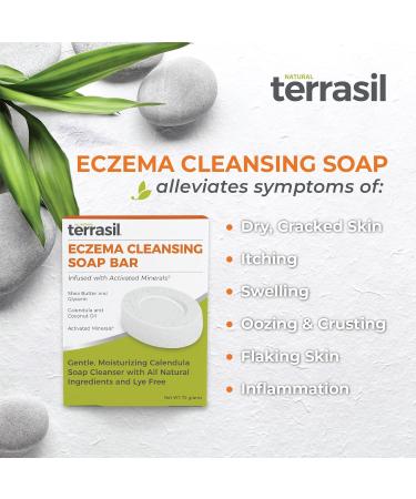 Terrasil Eczema Natural Soap Bar with Calendula - Gentle Body Soap for Adults & Kids 75gm - Buy Online on GoSupps.com