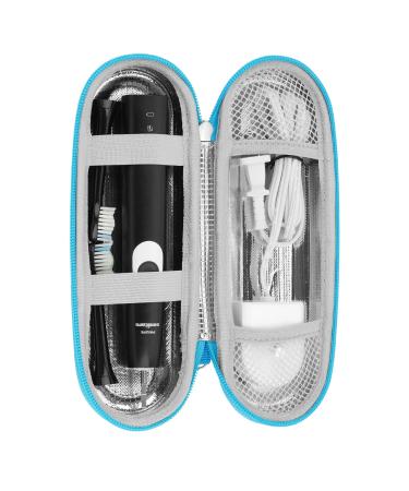 Electric Toothbrush Case Compatible with Philips Sonicare ProtectiveClean 7500 6500 6100 5100 4100 Rechargeable Electric Toothbrush. Mesh Bag Holder can Put in Charger.(Blue)