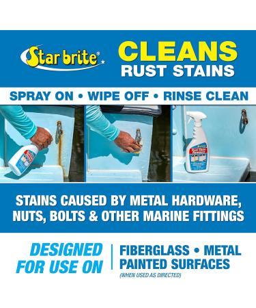 STAR BRITE Rust Stain Remover Spray - 22 oz for Fiberglass Vinyl Metal & Fabric - Effective Corrosion & Sprinkler Stain Remover - International Shipping Available - Buy Online on GoSupps.com
